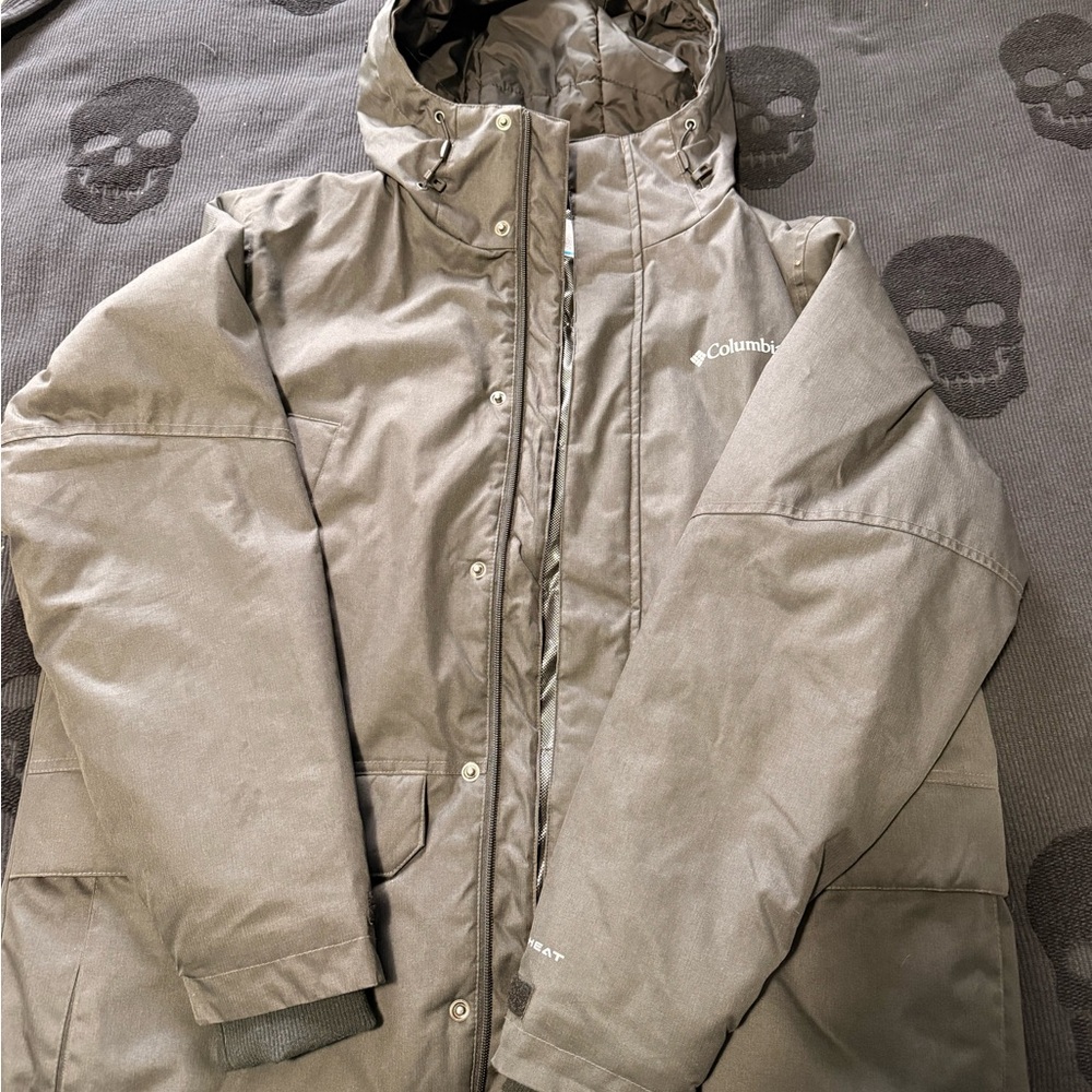 Columbia Men's Grey Insulated Waterproof Hooded Jacket